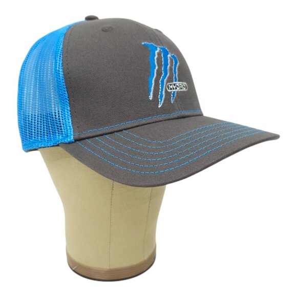 Monster Hydro Mesh Snapback Cap Trucker Baseball Embroidered Logo Hat - Picture 3 of 13